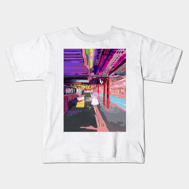 Inari Station Kids T-Shirt by kurilord